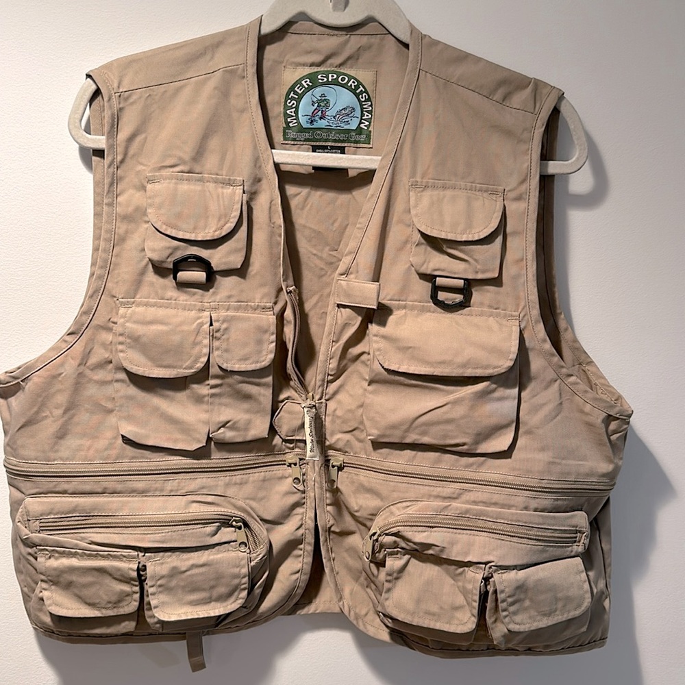 Master Sportsman Fishing Vest‎ - Rugged Outdoor Gear, Size L, Tan